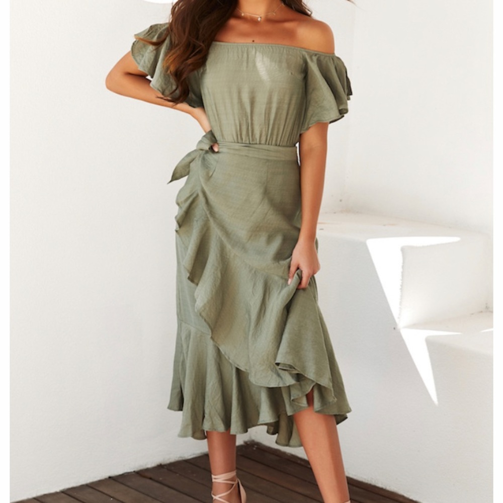 Olive Green Dress